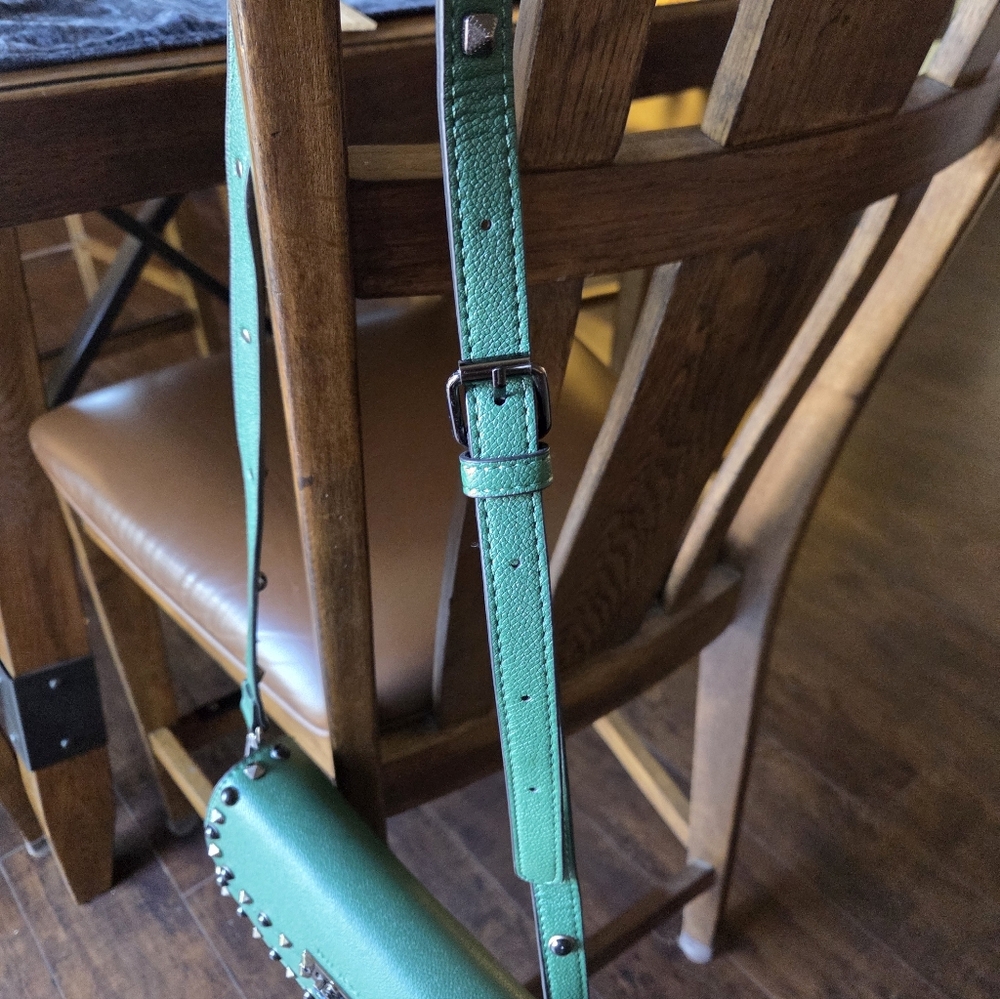 Mersi Vegan Green Crossbody Studded New With Tags Purse - Picture 12 of 14